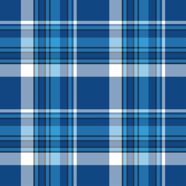 İskoç ekoseli mavi dikişsiz vektör deseni.