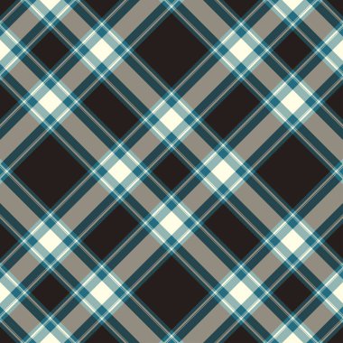 İskoç ekoseli siyah-beyaz, pürüzsüz vektör deseni.