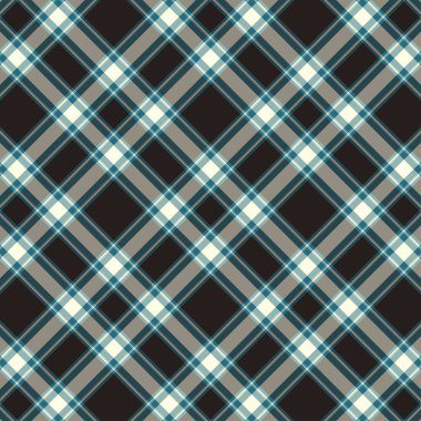 İskoç ekoseli siyah-beyaz, pürüzsüz vektör deseni.