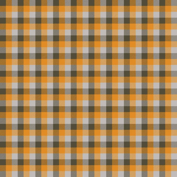 Escocês xadrez laranja sem costura padrão vetorial quadriculado . — Vetor de Stock