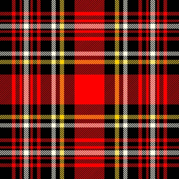 Schotse ruitvormige rode en zwarte naadloze geruite vector patroon. — Stockvector