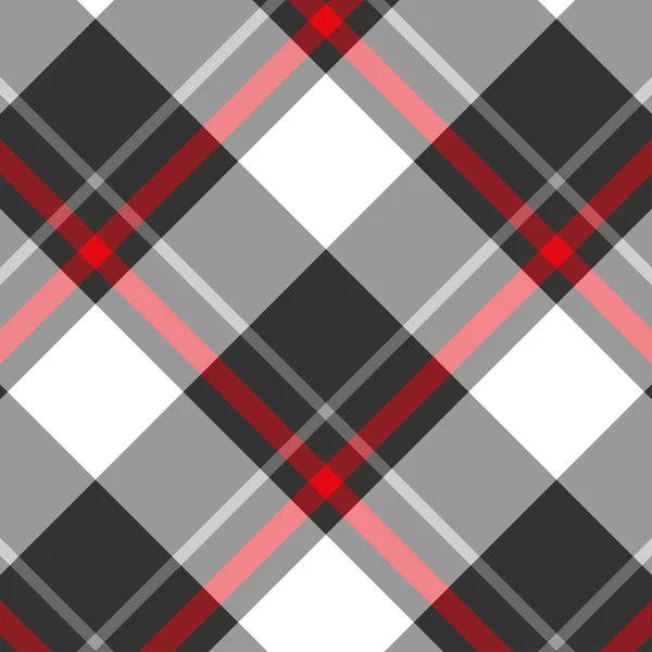 Écossais plaid noir et blanc motif vectoriel à carreaux sans couture . — Image vectorielle