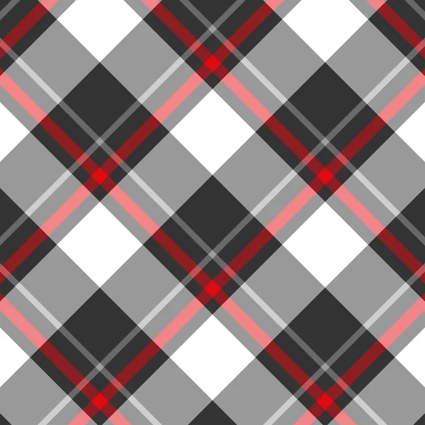Scottish plaid black and white seamless checkered vector pattern. — Stock Vector
