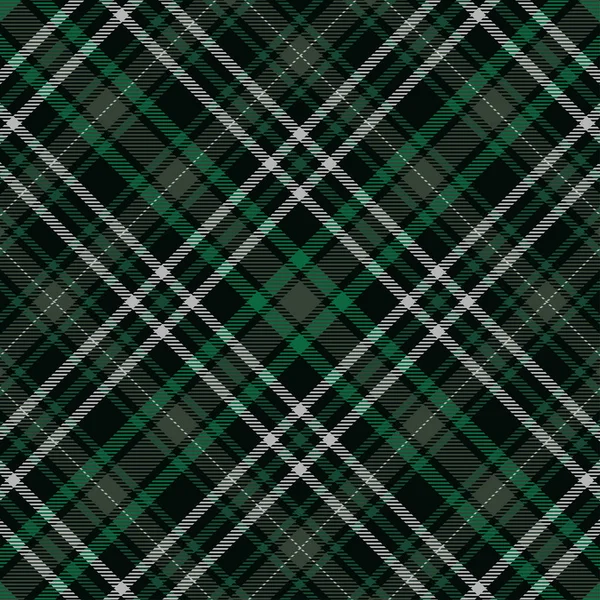 Tartan plaid green and black seamless checkered vector pattern. — Stock Vector