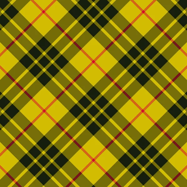 Tartan plaid jaune et noir sans couture motif vectoriel à carreaux . — Image vectorielle