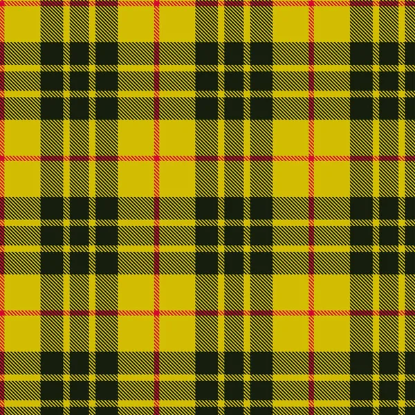 Tartan ekoseli sarı ve siyah dikişsiz vektör deseni. — Stok Vektör