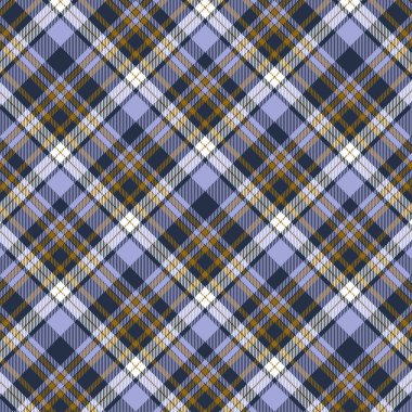 Tartan ekose mor ve sarı dikişsiz vektör deseni.