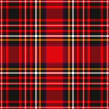 Tartan kırmızı ve siyah dikdörtgen çizgili vektör deseni.