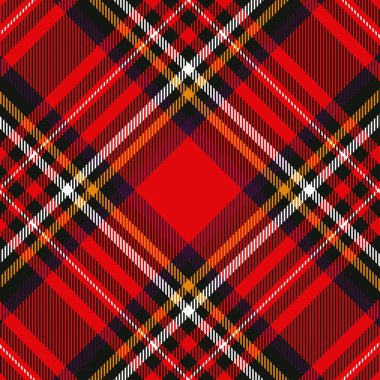 Tartan kırmızı ve siyah dikdörtgen çizgili vektör deseni.