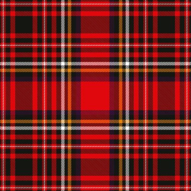 Tartan kırmızı ve siyah dikdörtgen çizgili vektör deseni.