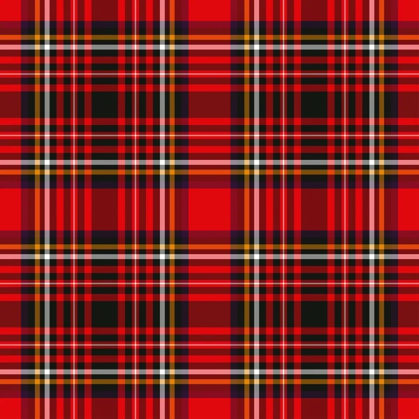 Tartan plaid red and black seamless checkered vector pattern. — Stock Vector