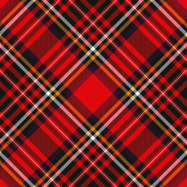 Tartan plaid rood en zwart naadloos geruite vector patroon. — Stockvector