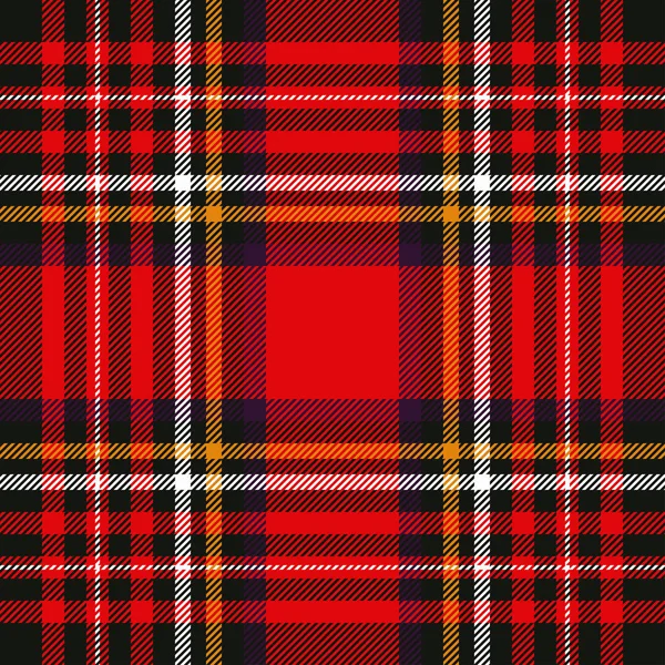 Tartan plaid rood en zwart naadloos geruite vector patroon. — Stockvector