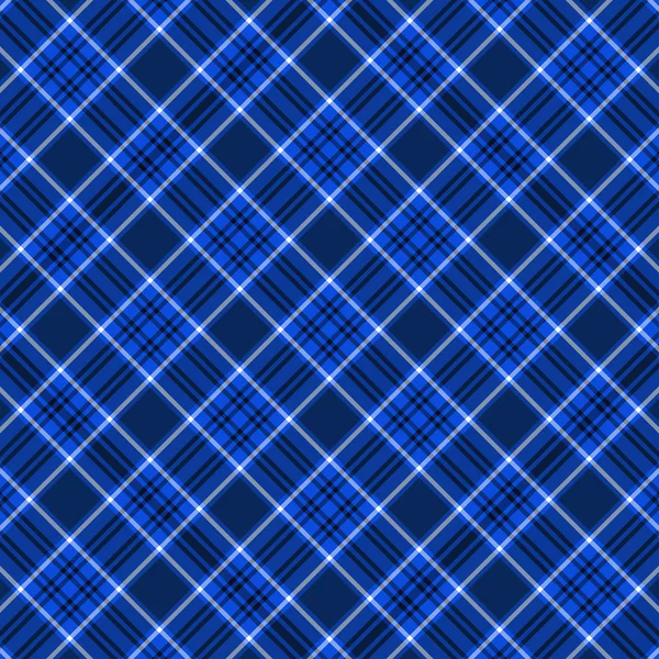 Tartan plaid bleu et blanc motif vectoriel à carreaux sans couture . — Image vectorielle