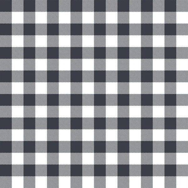 Gingham check geruite tartan patroon. Visgraatstructuur. — Stockvector