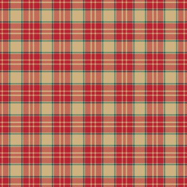 Tartan desenli arka plan. Ekose kumaş, masa örtüsü, kıyafet, gömlek, elbise, kağıt, yatak örtüsü, yorgan ve diğer tekstil ürünleri için kumaş. Vektör illüstrasyonu Eps 10