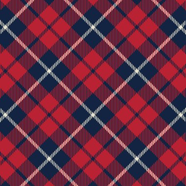 Tartan desenli arka plan. Ekose kumaş, masa örtüsü, kıyafet, gömlek, elbise, kağıt, yatak örtüsü, yorgan ve diğer tekstil ürünleri için kumaş. Vektör illüstrasyonu Eps 10