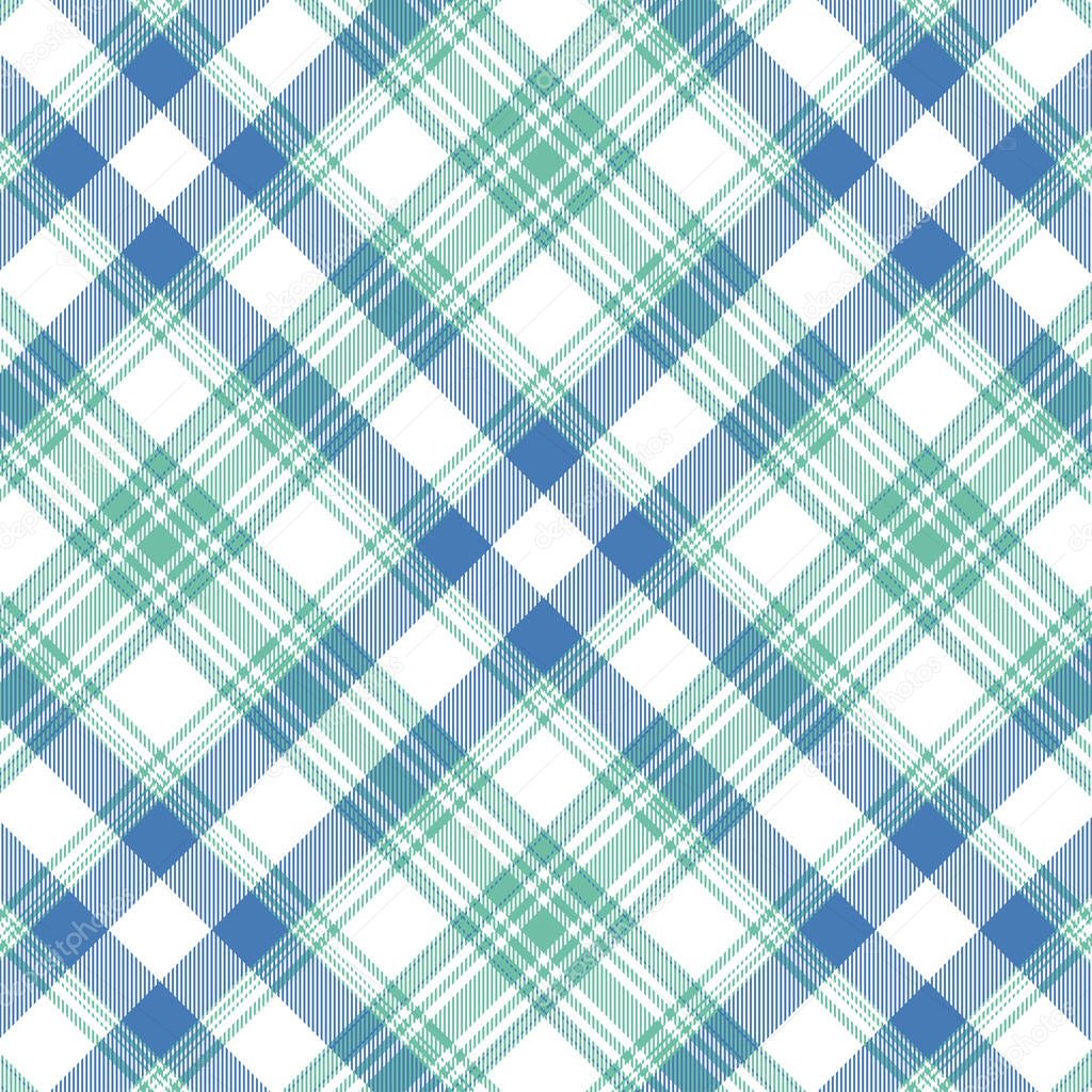 Tartan plaid pattern background. Texture for plaid, tablecloths, clothes, shirts, dresses, paper, bedding, blankets, quilts and other textile products. Vector illustration EPS 10