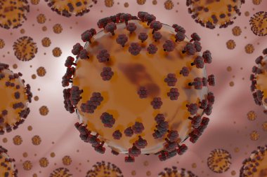 Dünya Corona Virüsü saldırısı konsepti. Coronavirus 2019-ncov gribi enfeksiyonu. 3 boyutlu tıbbi illüstrasyon..