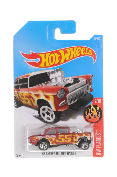 1955 Chevy Bel Air Gasser Hot Wheels Diecast carro de brinquedo — Fotografia de Stock