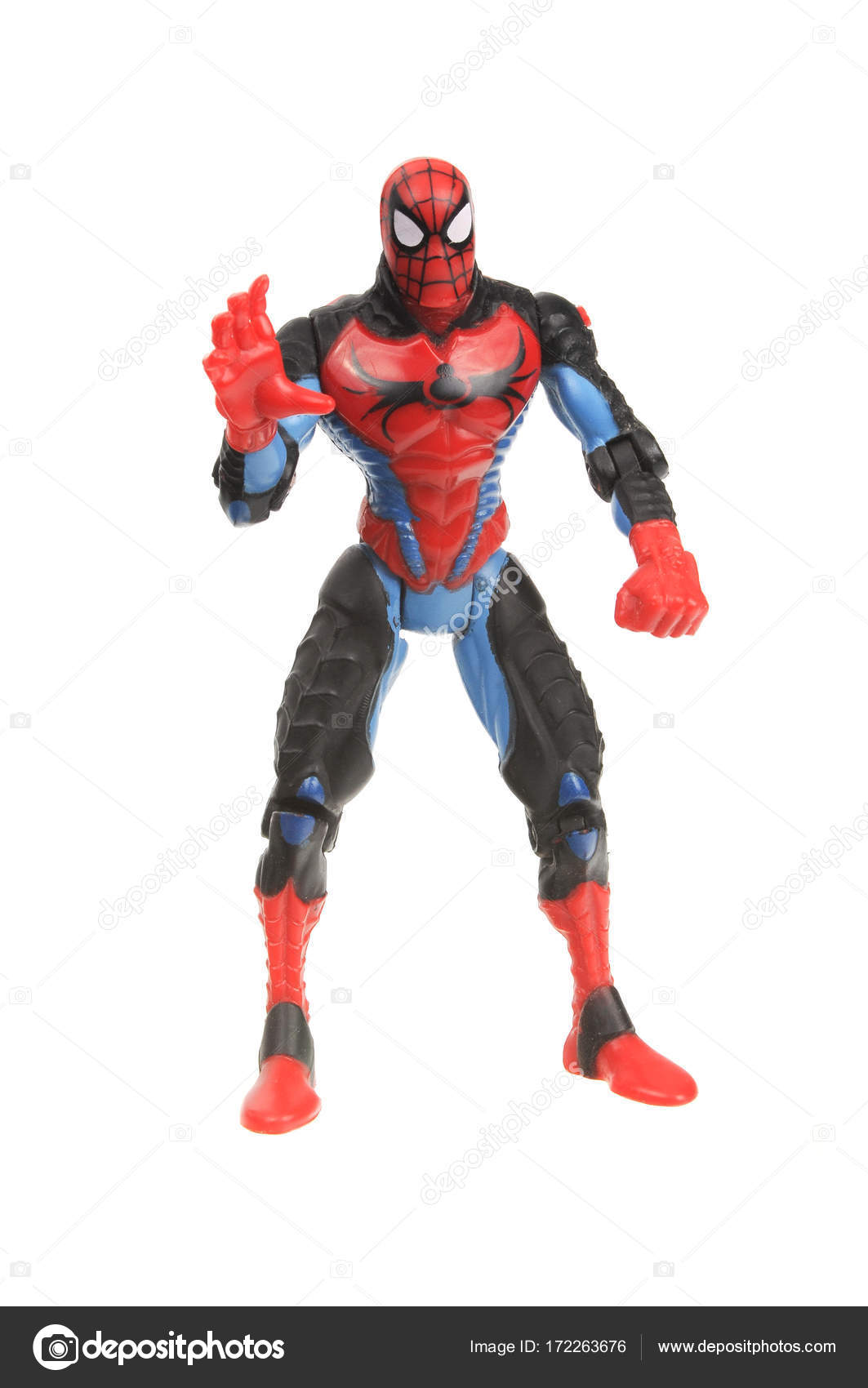 white spiderman action figure