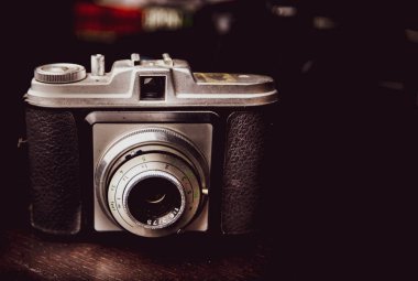 Closeup of old vintage camera