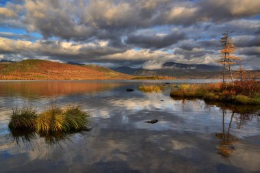 Gölde güneşli bir gün. Jack London, Kolyma, Magadan bölgesi.