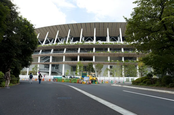 Cidade Shinjuku Tokyo Japão Setembro 2019 Vista Frontal Estádio Nacional — Fotografia de Stock