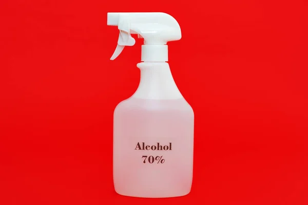 Alkoholspray Zum Schutz Vor Coronavirus Sars Cov Covid Und Anderen — Stockfoto