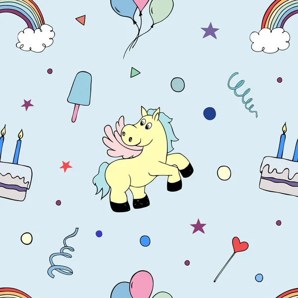 Happy Birthday Party seamless pattern