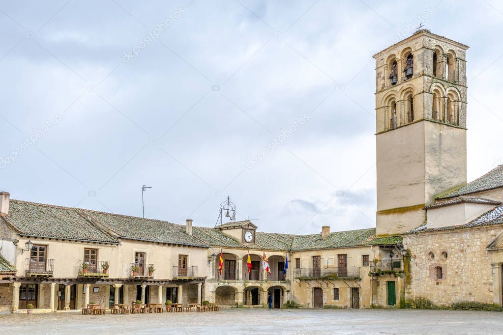 Main Square of Pedraza village, Segovia, Castilla