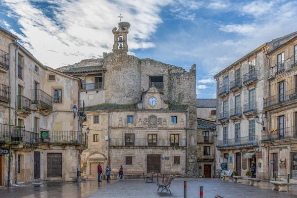 セプルベダ セゴビア スペイン 2018 広場とセプルベダ村の市庁舎のファサード — ストック写真