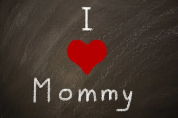 Jag Älskar Mamma Skriven Svart Tavla — Stockfoto