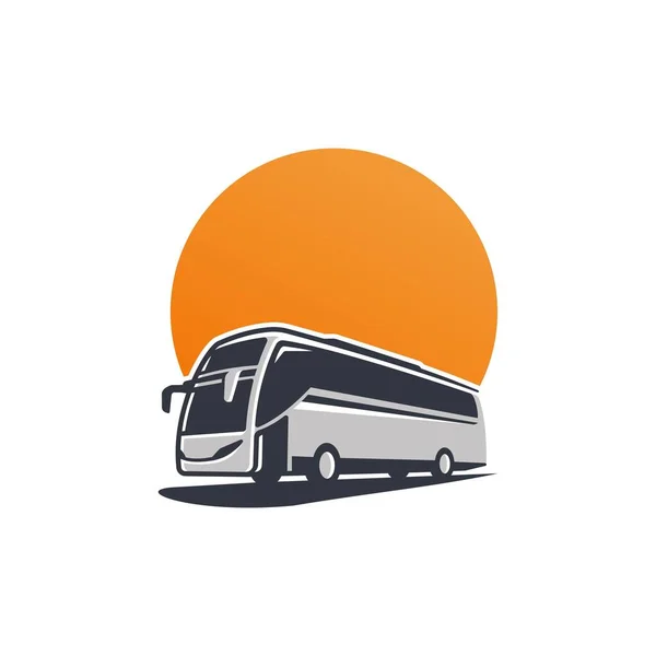 Big Bus Logo Silhouette — Stock Vector