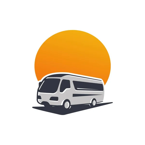 Logo Reisbus Silhouet — Stockvector