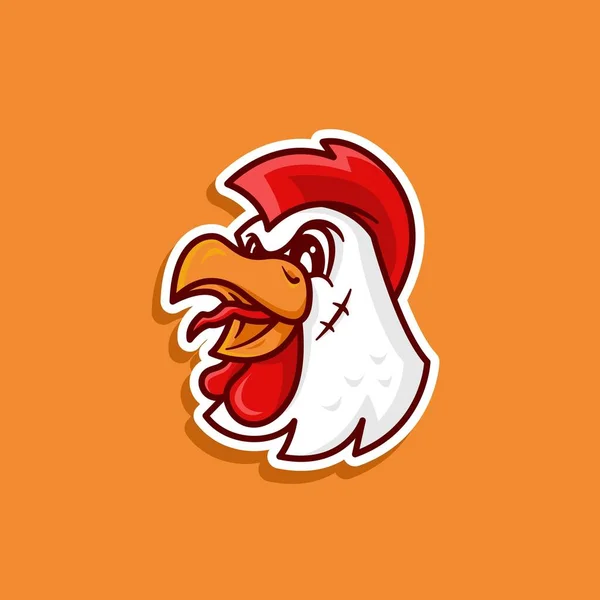 Rooster Commander Logo — Stock Vector