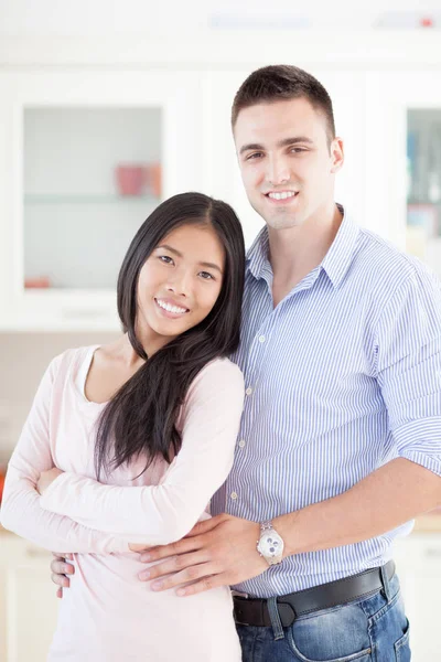Multiethnic Couple looking at the camera — Stock Photo, Image