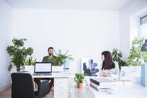 Pria dan wanita yang bekerja di kantor — Stok Foto