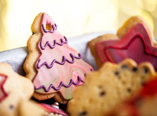 Biscotti decorati di pan di zenzero — Foto Stock