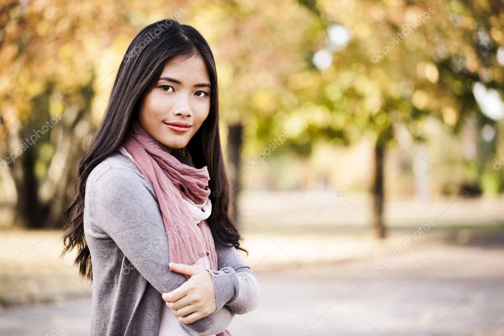 Classic outdoor young asian