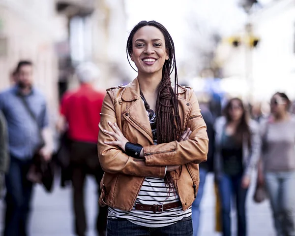 Young African Woman on the Street — Stock Photo, Image