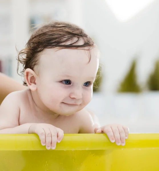 Baby Getting a Bath — Stock Photo, Image
