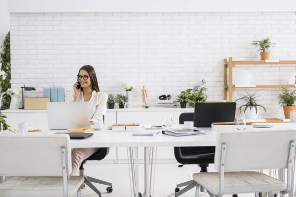 Imprenditrice al lavoro — Foto Stock