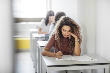 Lise öğrencileri sınava