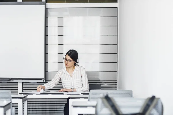 Professor Checking Exam Papers — Stock Photo, Image