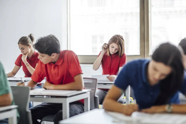 Students Taking an Exam — Stock Photo, Image