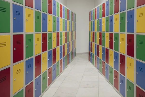 Wall With School Lockers — Stock Photo, Image