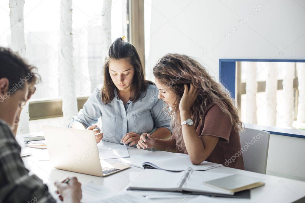 Friends Studying Together