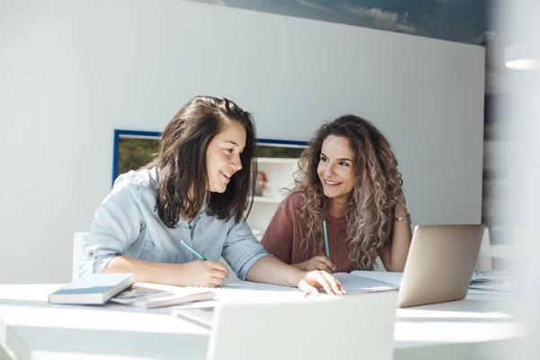 Amici che studiano insieme — Foto Stock