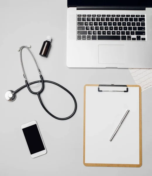 Physician Working Table — Stock Photo, Image